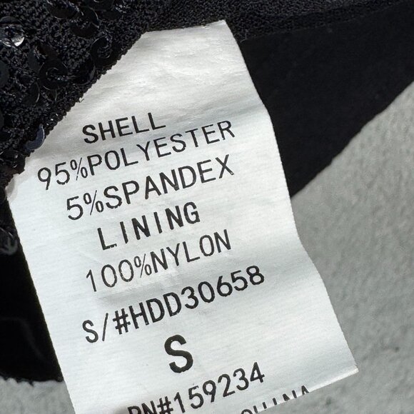 Sequins Mini Dress Black Feather Trim Glam Party Coquette Party Y2K Stretch Sz S - Picture 10 of 12